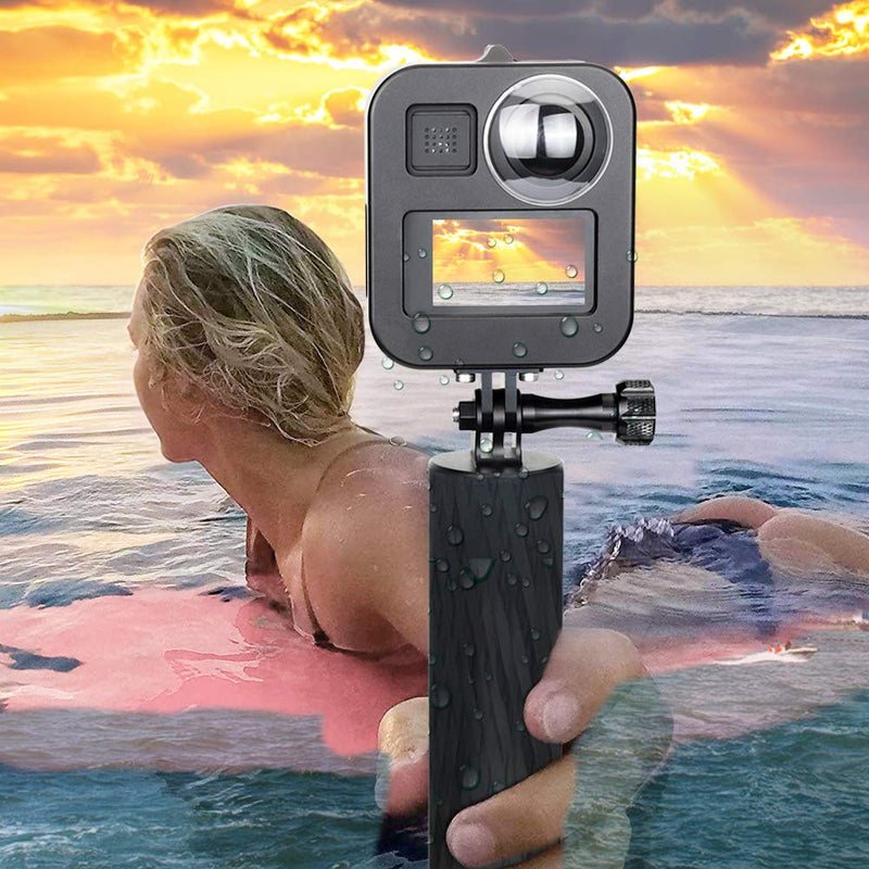 PULUZ Housing Shell Protective Cage for GoPro Max, CNC Aluminum Alloy Frame Case with Lens Protection & Mounting Accessories