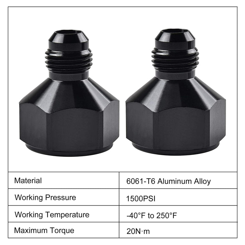 EVIL ENERGY 8AN Female to 6AN Male Flare Reducer Adapter 2PCS AN8 to AN6