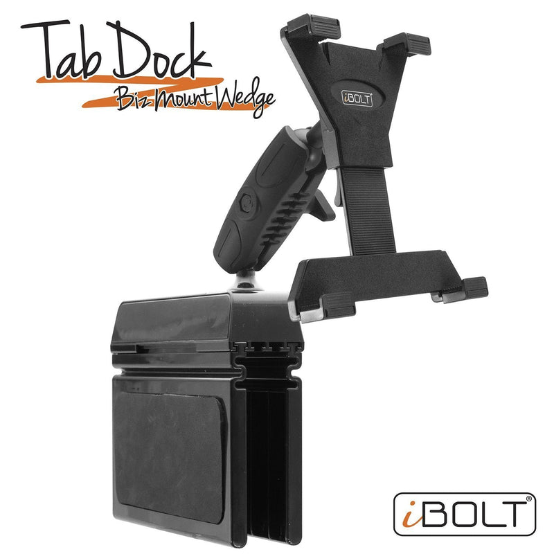 iBOLT TabDock Bizmount Wedge- Center ConsoleTablet Mount 7-10" for Vehicles