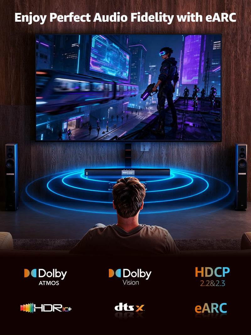 [V 22.5.0] Switch 2 Dock HDMI Cable 8K@60Hz 4K@240Hz/120Hz/60Hz,HDMI 2.1&48Gbps,100W PD USB C Charging,HDR10+,Portable&Travel TV Docking Station HDMI Adapter Compatible with Nintendo Switch 2/OLED/1 Grey