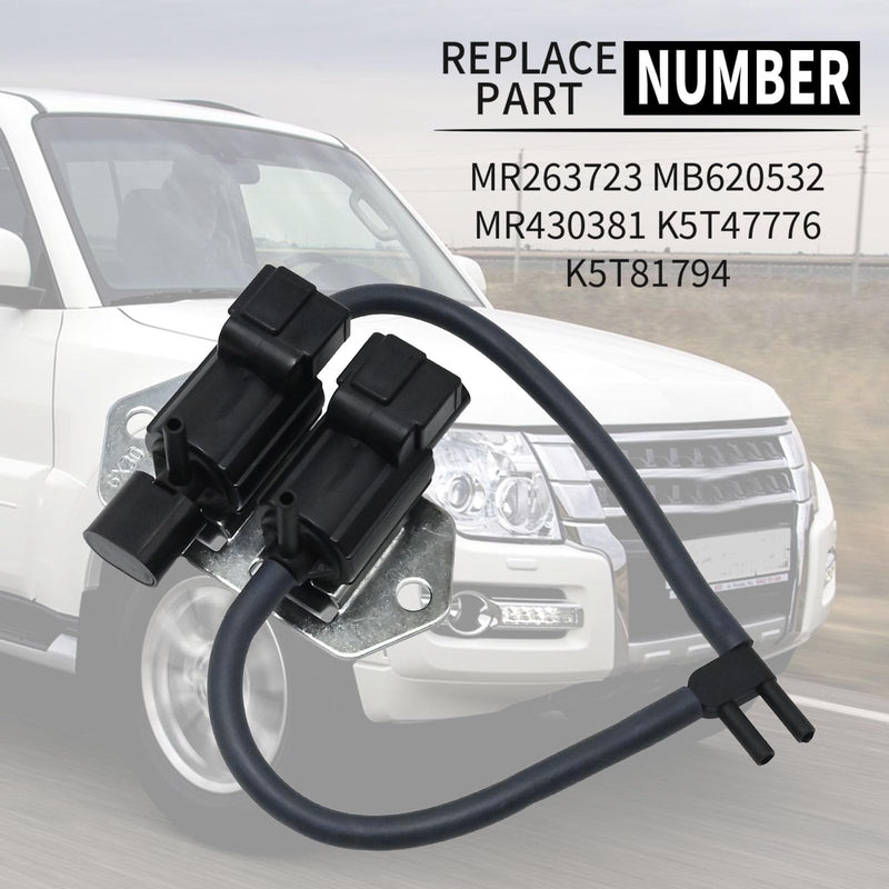 UOIENRT MB620532 Vacuum Control Switch Solenoid Valve, Replacement for Mitsubishi Pajero Montero L200 L300 2001 2002 2003 2004 2005 2006, Replaces MR430381 K5T47776 K5T81794