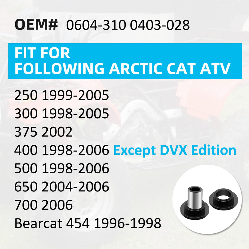 Bearing Sleeve and Shock Bushing Kits for All 4 Absorber, 0604-310 0403-028 for Arctic Cat 250/300/375/400/500/650/700/Bearcat 454