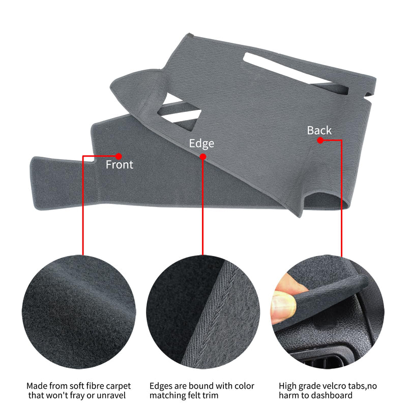 Dashboard Cover Dash Cover Mat Pad Custom Fit for Toyota 4Runner Pickup Truck 1989 1990 1991 1992 1993 1994 1995(89-95 Dark Gray)