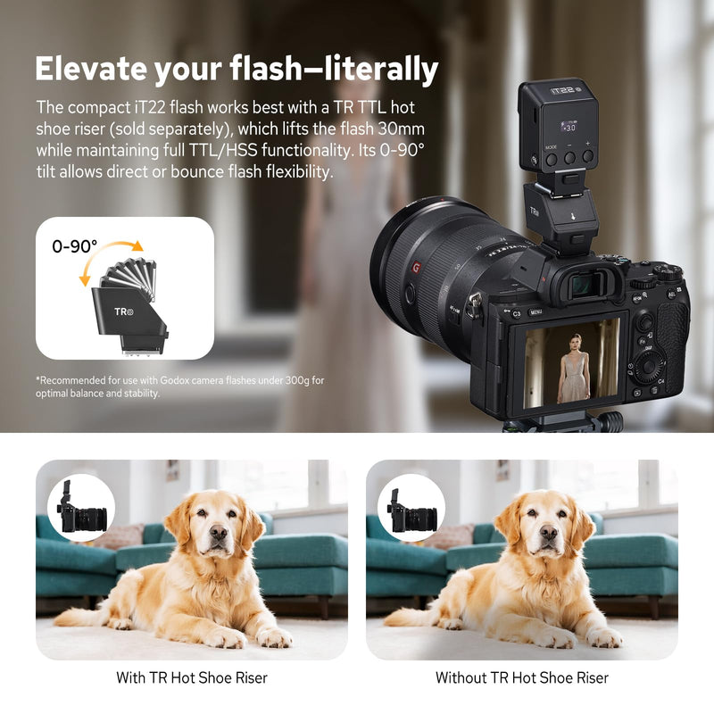 Godox iT22 O Flash for Olympus Panasonic, iT22-O Mini TTL Flash with Screen | 1.5s Recycle, 700 Full Power Flashes, USB-C Charge, Built-in Battery, GODOX iT22 iT22O Pocket Flash Speedlight for Olympus iT22-O for Olympus Panasonic