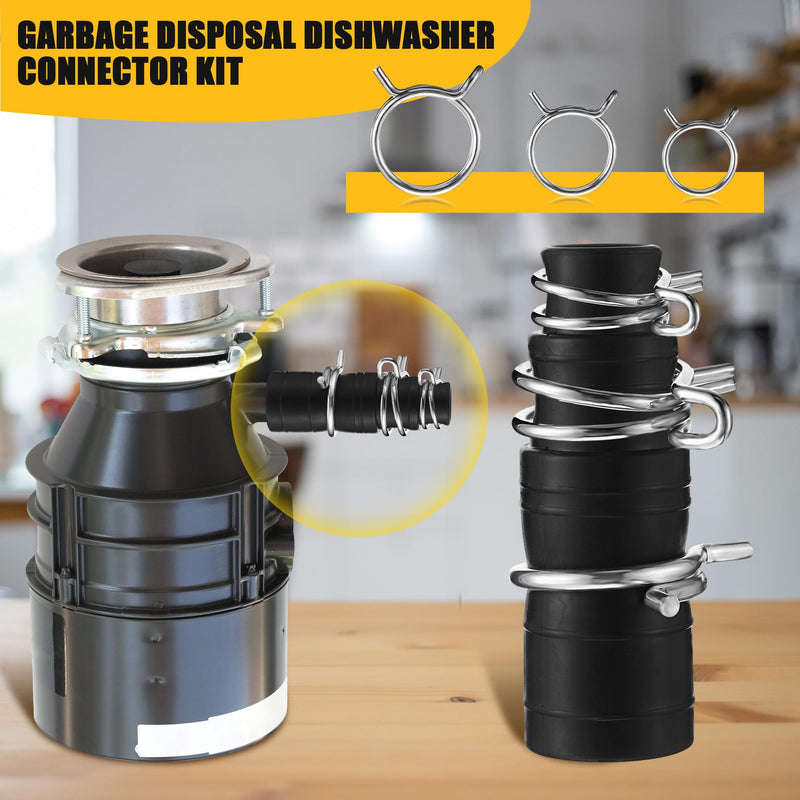 Saillong 27 Pcs Garbage Disposal Installation Kit Complete Kitchen Sink Drain Pipe Kit for Double Bowl Sink, 1-1/2" Plumbing, Simple Install, Leak Proof (Set A)
