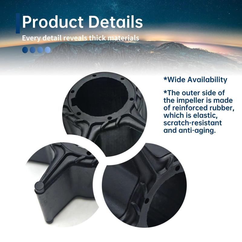 Water Pump Impeller Kit for Yamaha 60-90HP 2-Stroke Outboards 2000-2019 - OEM 692-W0078-02-00 Replacement with Gaskets, Fits 70/75/90HP TLR & F90 Engines