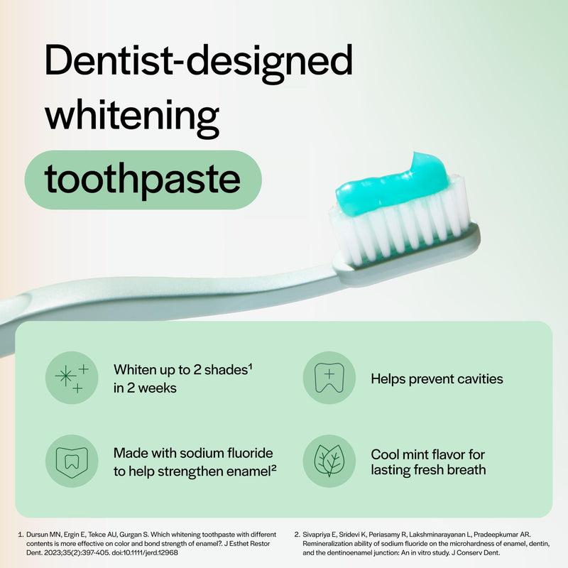Opalescence Whitening Toothpaste Original Formula (Pack of 2) - Oral Care, Mint Flavor, Gluten Free - 4.7 Ounce - TP-5166-3. Includes Toothbrush- Developed by Leaders in Professional Whitening 5166-2T Mint-Original 4.7 Ounce (Pack of 2)