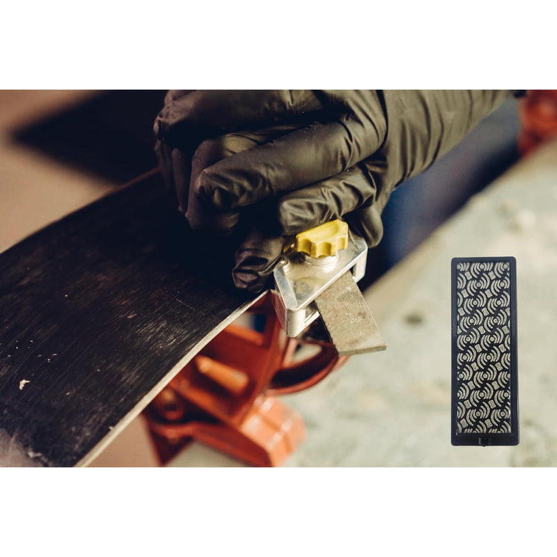 Moonflex Diamond Stone – 70mm Black 100 Grit – Ski & Snowboard Edge Tuning File, Coarse Grit Diamond Stone for Burr Removal, Ski Diamond File for Professional or DIY Tuning