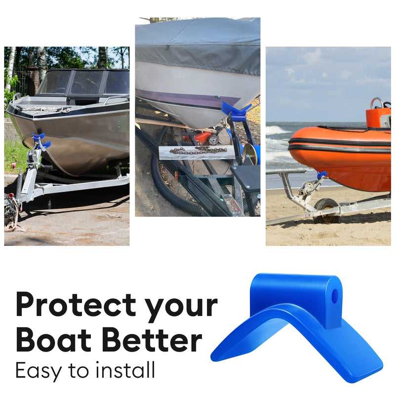 3" V Boat Trailer Roller Bow Stop Installation Aperture 1/2" Bow Stop for Boat Trailers Blue Bow Roller.