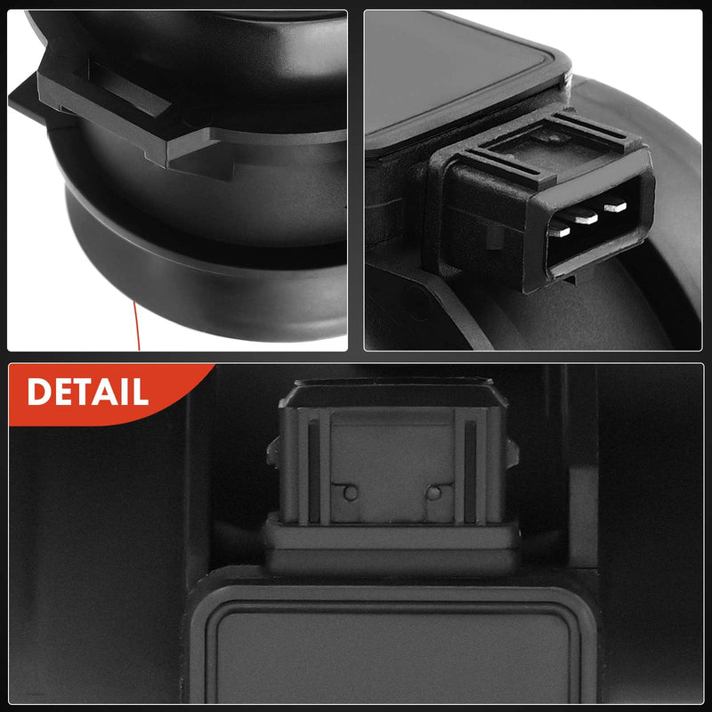 A-Premium Mass Air Flow Sensor Meter [3-Pins] Compatible with BMW 323i/328i/528i 1999-2000, 325i/325Ci/525i 2001-2003, 2.5L 2.8L, Replace# 13621432356