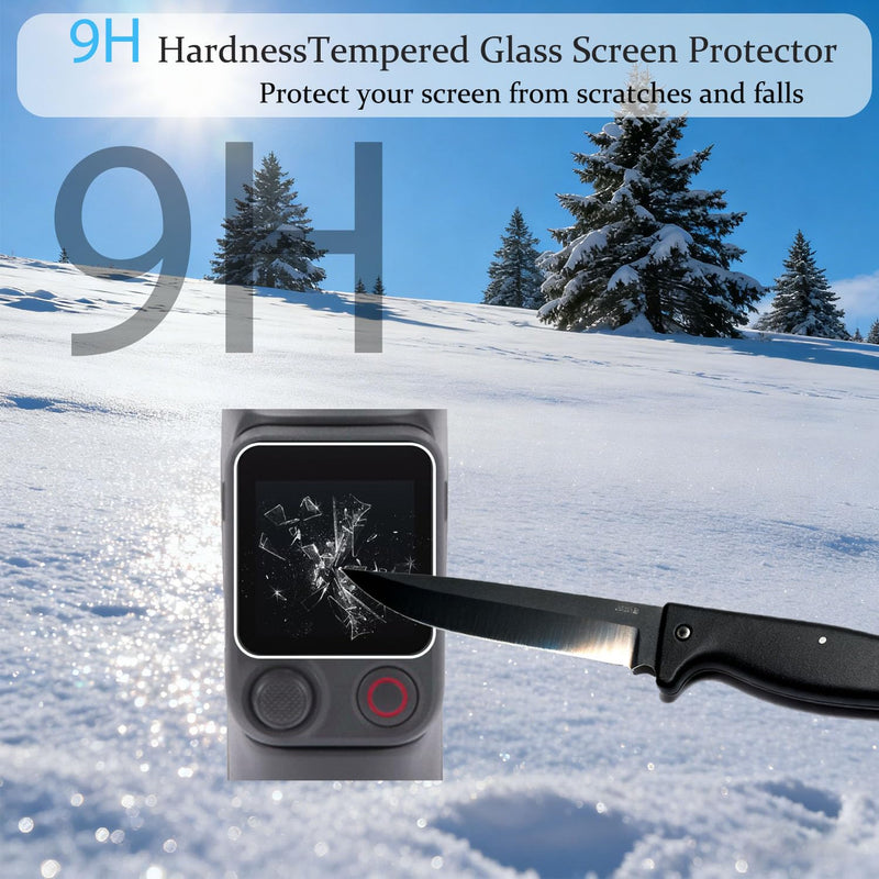 PCTC 3 Pack Screen Protector for DJI Osmo Mobile 8 Pro Accessories | 9H Hardness Tempered Glass, Anti-Scratch, Bubble-Free, HD Clear, Anti-Fingerprint