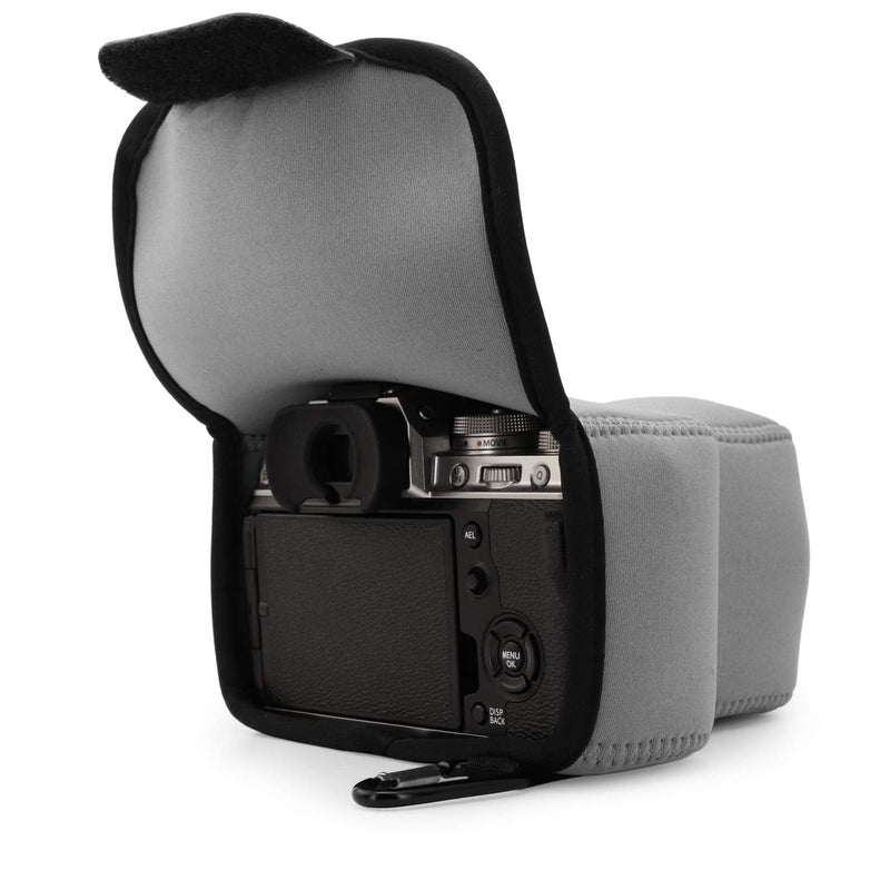 MegaGear MG1918 Ultra Light Neoprene Camera Case Compatible With Fujifilm X-T4, X-T5 (Xf16-80MM) - Gray, PU Leather One Size