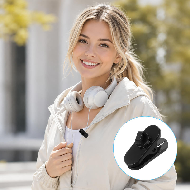 SHENLIU 9 Pcs Lavalier Microphone Windscreen Kit, 6 Pack Furry and Foam Mic Covers with 3 Pack 360° Rotatable Cable Clips, Universal Lapel Mic Accessories(for 1.8mm Round & 5mm Flat Cables)