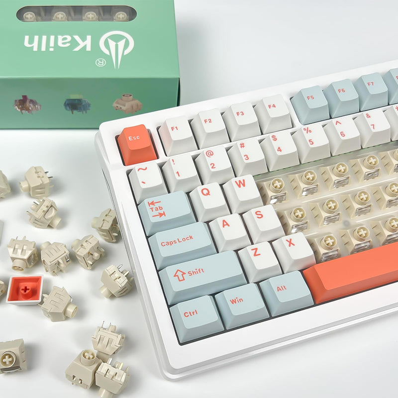 Kailh Box Ice Cream Pro Max Keyboard Switches,Pre-Lubed Linear 5-pin 45gf RGB SMD Switch for Mechanical Keyboard(Ice Cream 108Pcs)