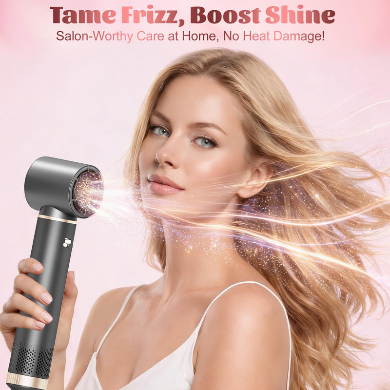 5 in 1 Hair Styler & Hot Air Brush - Air Curling Wrap with Low-Speed Negative Ion Technology, Hair Dryer Brush for Drying, Curling, Straightening & Styling, Hair Styling Tools at Home (Slate) Slate