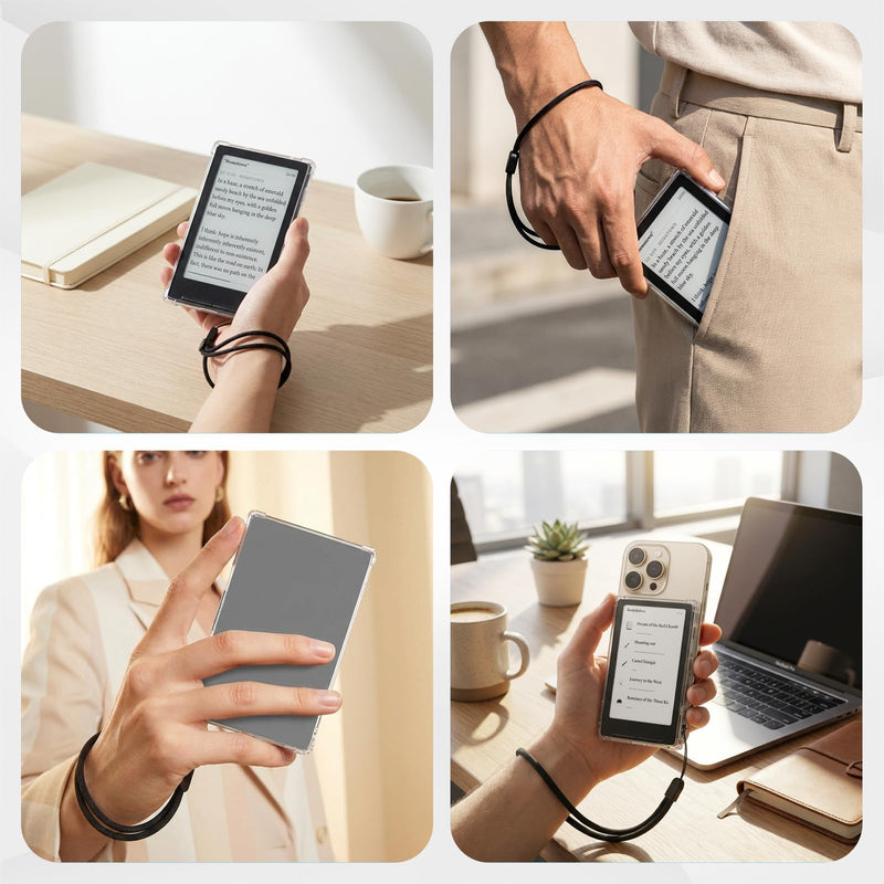Clear Magnetic Protective Case for XTEINK X4 E-Book Reader | Ultra-Thin Lightweight Durable Cover, 2 Pack Anti-Scratch Ultra Clear Screen Protector Film