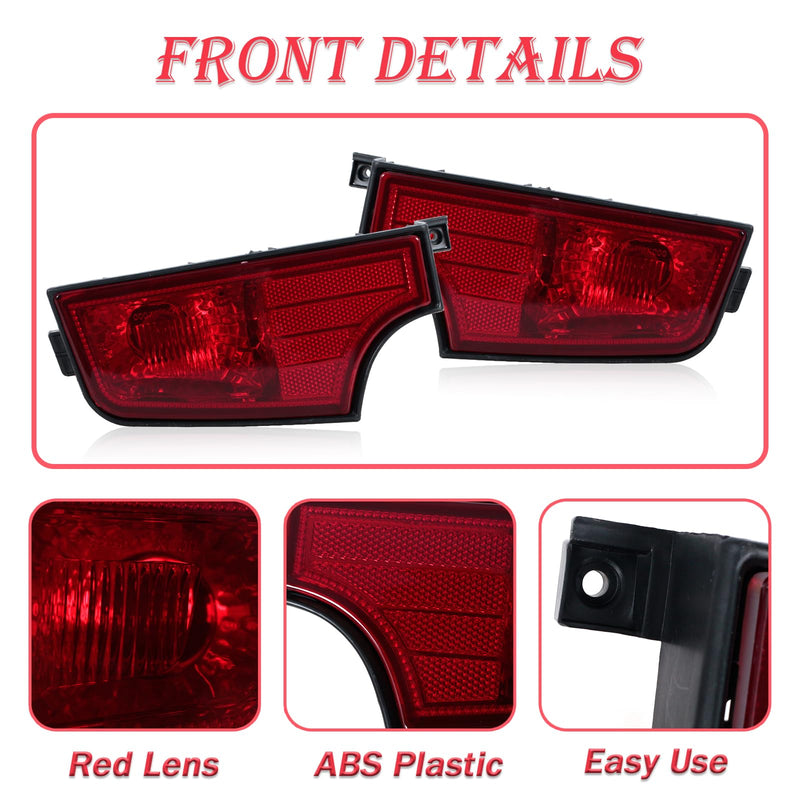 For Kia Soul 2010-2013 Rear Bumper Light Reflector Indicator Tail Fog Lamp Left&Right Pair