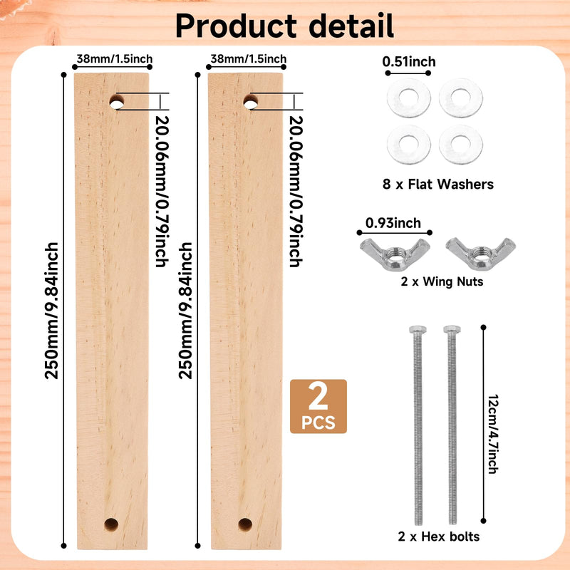 GeryVtee Wooden Bookbinding Press 9.8x1.5inch Large Book Binding Tool Inch Flat Paper Press Machine Padding Press for Home, School, Office DIY Bookbinding 9.84x1.5"