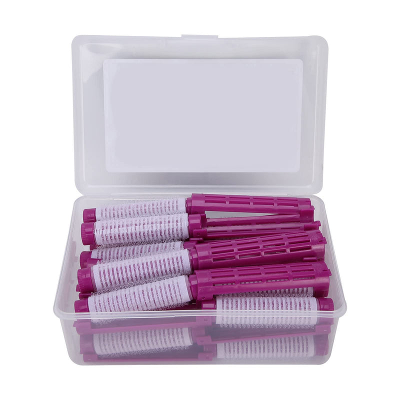 GLOGLOW Hair Perm Rods, No Damage Rollers with Plush Lock Design, for Professional Salon and Home Use, Perfect for Long and Short Hair Styling Tools (Purple) Purple