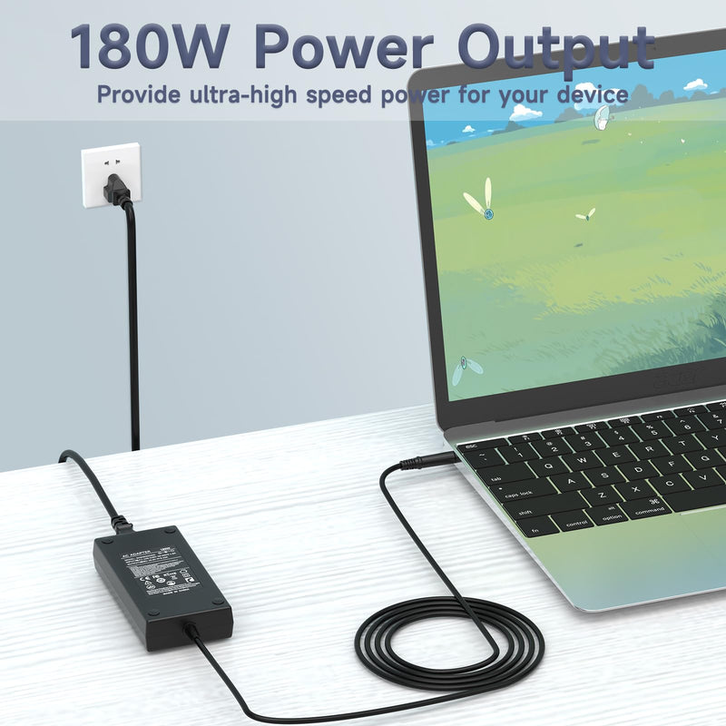 180W 130W AC Charger Compatible with Dell Docking Station WD19 K20A001 D6000 D6000S Business Dock WD15 K17A001 Thunderbolt Dock WD19TB WD19TBS TB15 TB16 TB18DC K16A K16A001 Power Adapter Supply