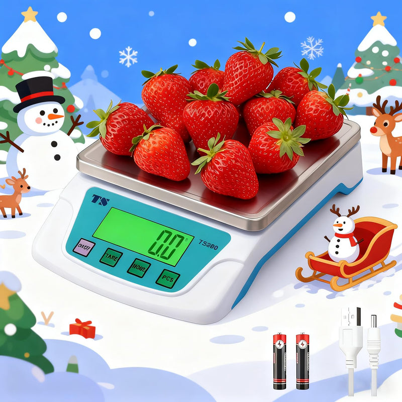 Digital Kitchen Scale 22lb/10kg,0.007zo/0.2g Food Scale for Baking with Stainless Steel Platform 6 Units LCD Display Tare Pcs Small Weighing Scale for Cooking with Batteries