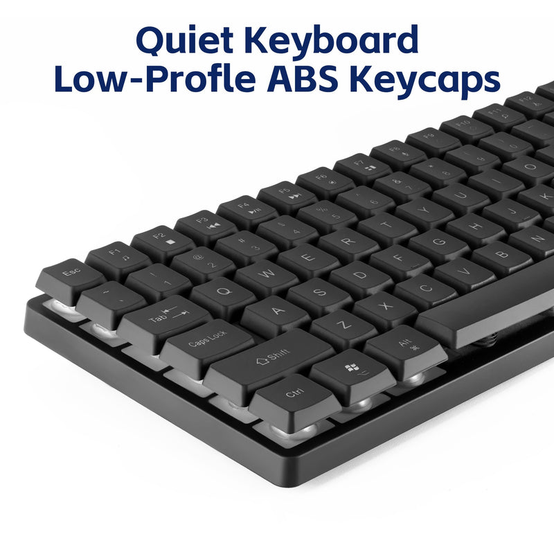 Wireless Keyboard, Rechargeable Mini Quiet Keyboard, Thin Tenkeyless | 87 Key RGB Backlit, Small Compact Keyboard, Light Up Mechanical Feel Keyboard for Xbox PS4 PS5 PC Laptop Gamer Black