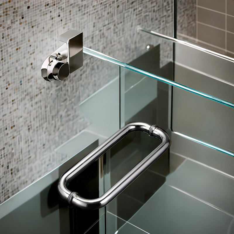 12" Glass Door Handle Shower Door Handle Made of Back to Back Stainless Steel
