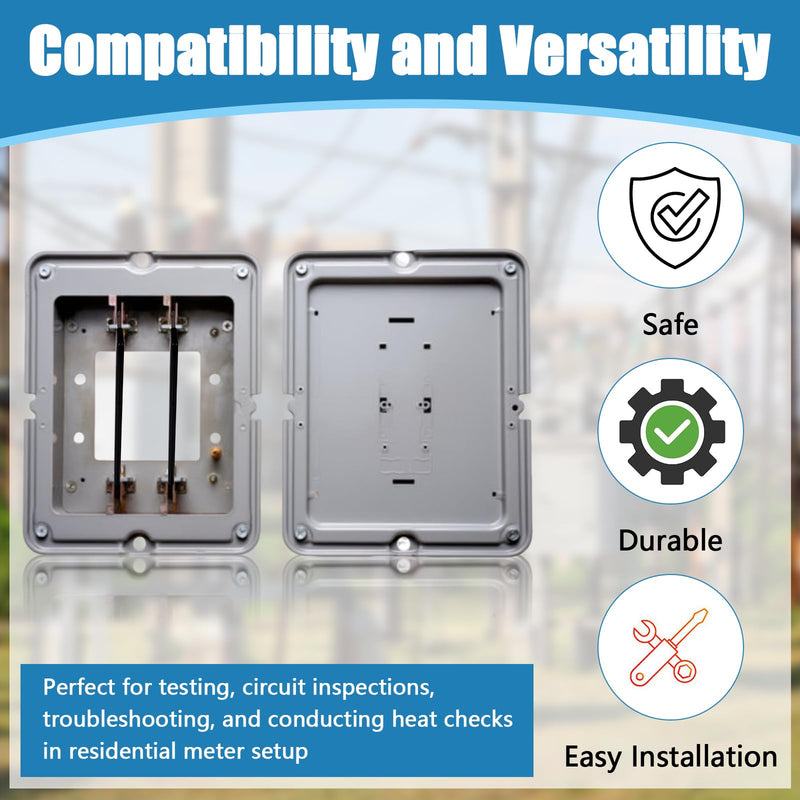 12Pcs 200 Amp Meter Socket Jumper Assembly Bypass Jumper Bus Electrical Meter Base Jumper Link Standard 2-1/4'' Handles Strong Insulation for Testing Maintaining Circuit Security Hot Checking 12