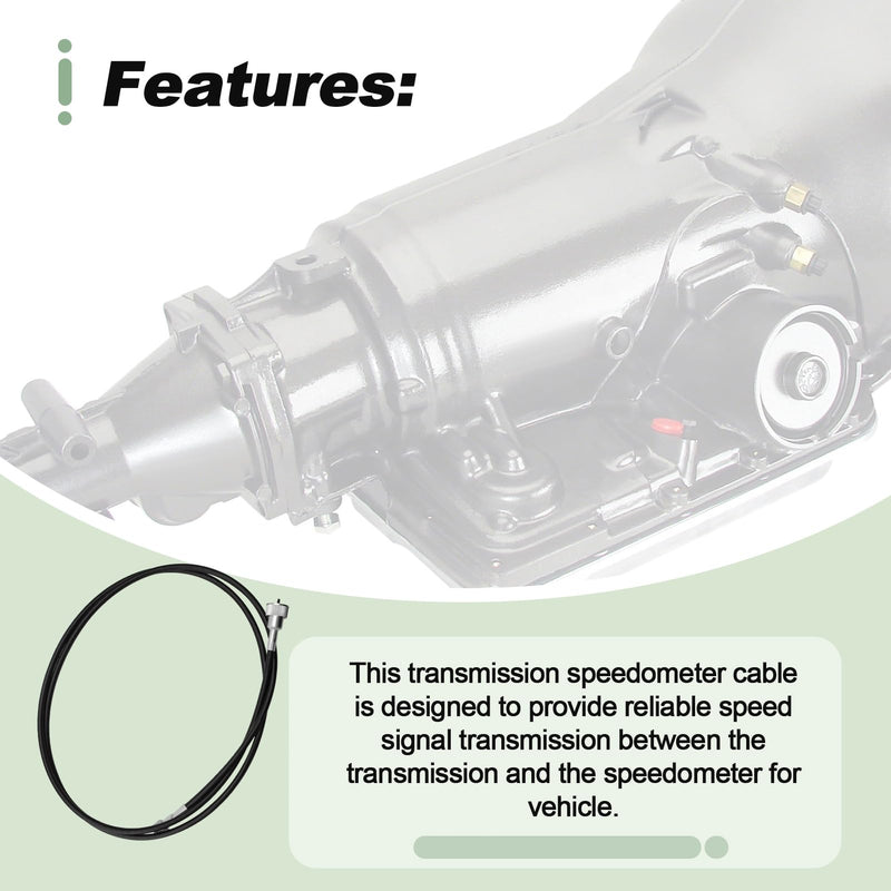 Transmission Speedometer Cable Compatible with 57 56 55 Chevy TH350 TH400 700R4 Replace 7641443183