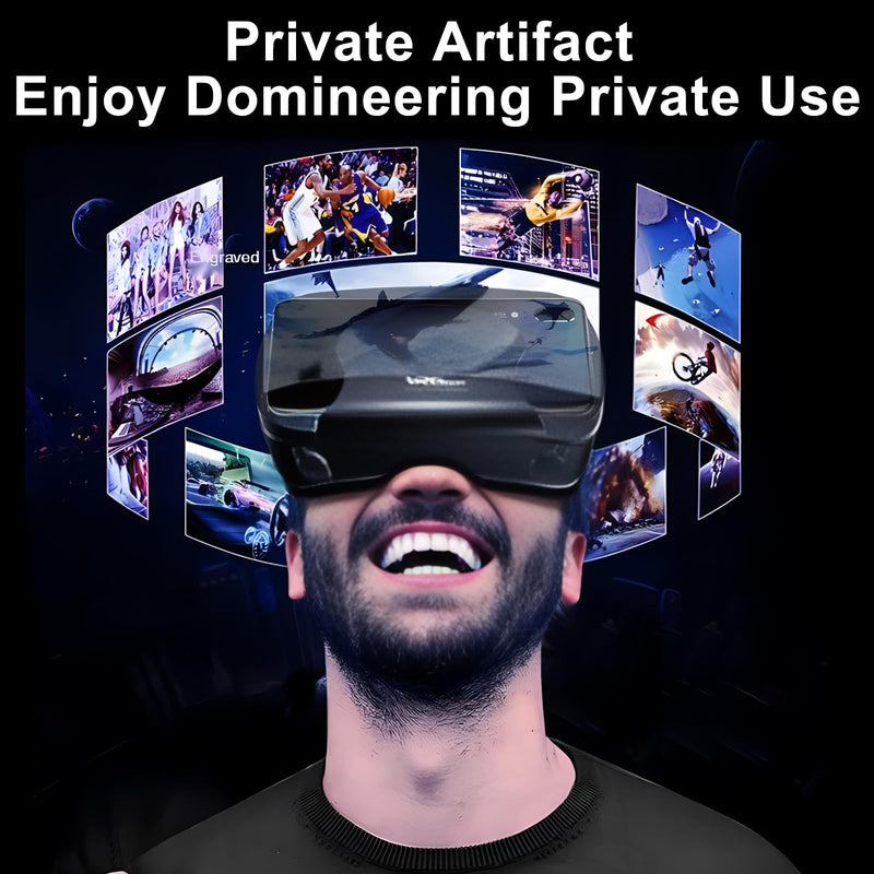 3D VR Headset, Virtual Reality Glasses Headset Helmets, Compatible with 5.0-7.0 inch with Controller, for Mobile Games & Movies(Black) Black