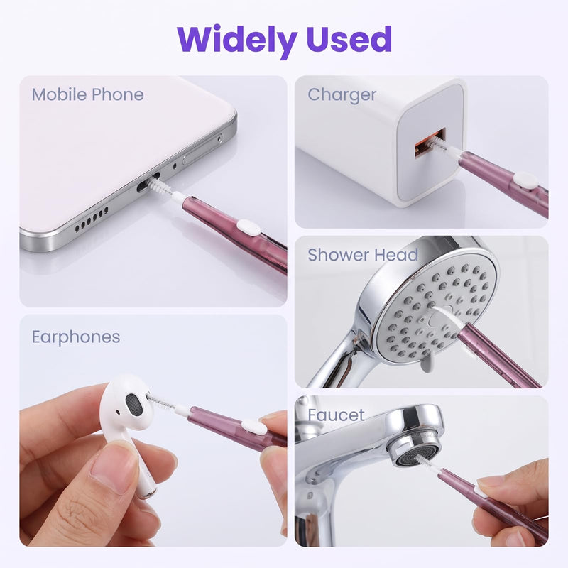 20PCS Phone Charge Port Cleaning Tool Kit, Cell Phone Cleaning Kit | Dual Sided Anti Clogging Nylon Brushes, Charging Port Mini Brushes Cleaner for Phone, Speaker, Receiver, Tablet, Camera