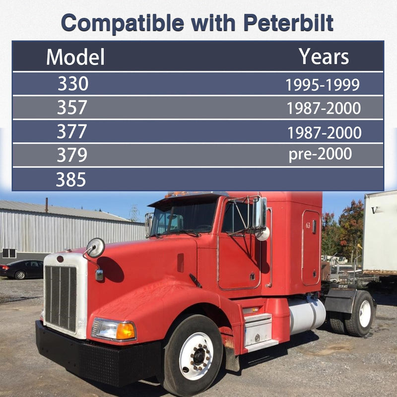 FUSCH Blue Bumper Hood Rest Bushings Short Bolt-on Compatible with Peterbilt 330 1995-1999 357 377 1987-2000 379 pre-2000 385 Replace#: 13-03510
