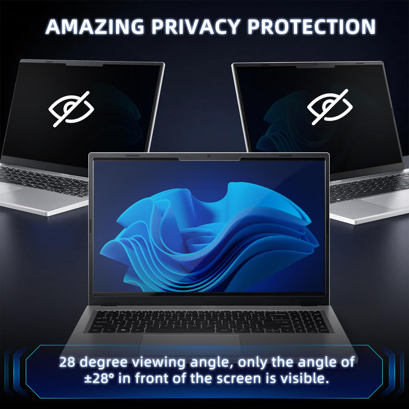 Nano-Adsorption Laptop Privacy Screen 16 inch 16:9, Removable Laptop Privacy Screen Protector, Anti Glare Blue Light Touchscreen compatible, Computer Private Filter 16" 16: 9