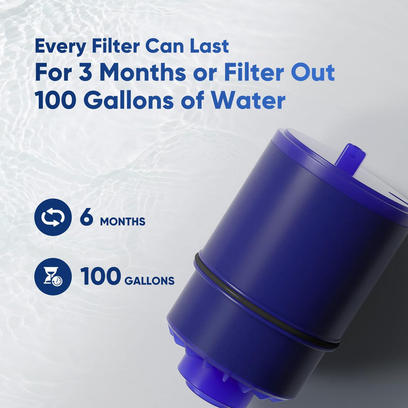 PUREPLUS Heavy Metal Reduction Faucet Filter Replacement, Compatible with PUR® Plus RF9999®, Removes Lead, Mercury, Chlorine, Fits FM-2500V, FM-3700, PFM350V, Advanced Faucet Mounts, 6 Pack Heavy Metals Removal