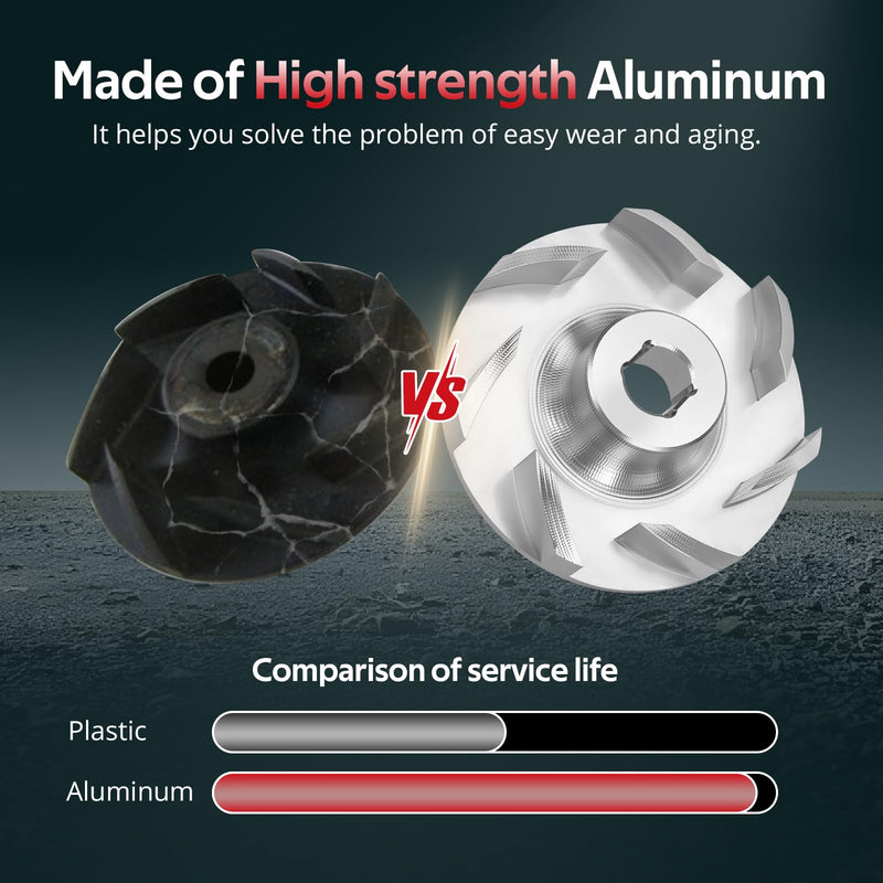 JAVIK Water Pump Aluminum Impeller for Polaris Sportsman 600 700 800 Ranger 700 800 RZR 800 Frontier, O.E.M# 5433684 5812571/5812048/5812508