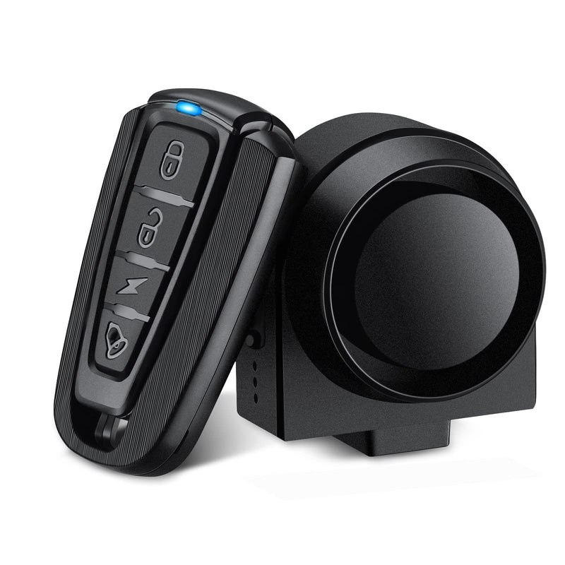 ONVIAN Wireless Bike Alarm with Remote, 115dB Loud Bicycle Anti Theft Alarm Vibration Motion Sensor System, USB-C Rechargeable Bike Alarms for Ebikes, Motorcycle, Scooter, Car, IPX5 Waterproof A2-1pack