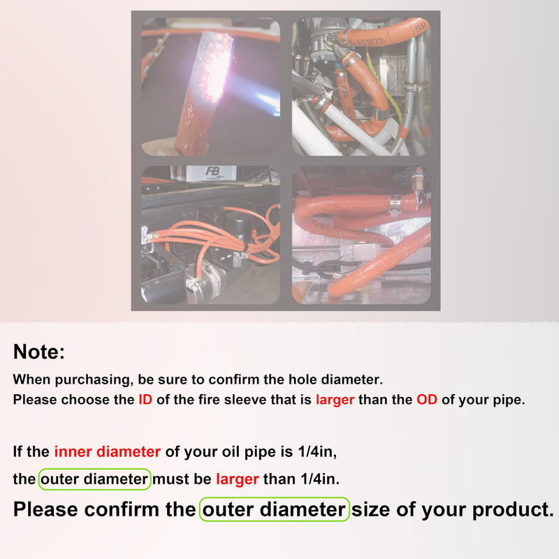 5/8" ID Heat Shielded Fire Sleeve Thermo Armor Silicone Coated Fiberglass Heat Protection w/ 4 Clamps for Automotive Hose Lines & Electrical Wiring - Black 5FT 5/8'' ID - 5FT