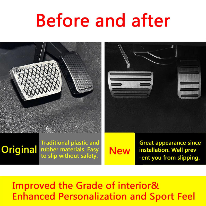 Foot Gas Brake Pedal Cover Compatible for Honda Civic CR-V Accord 2018-2025, for Odyssey Passport Insight 2019-2025 Accessories Accelerator Brake Pedal Cover Cap Black