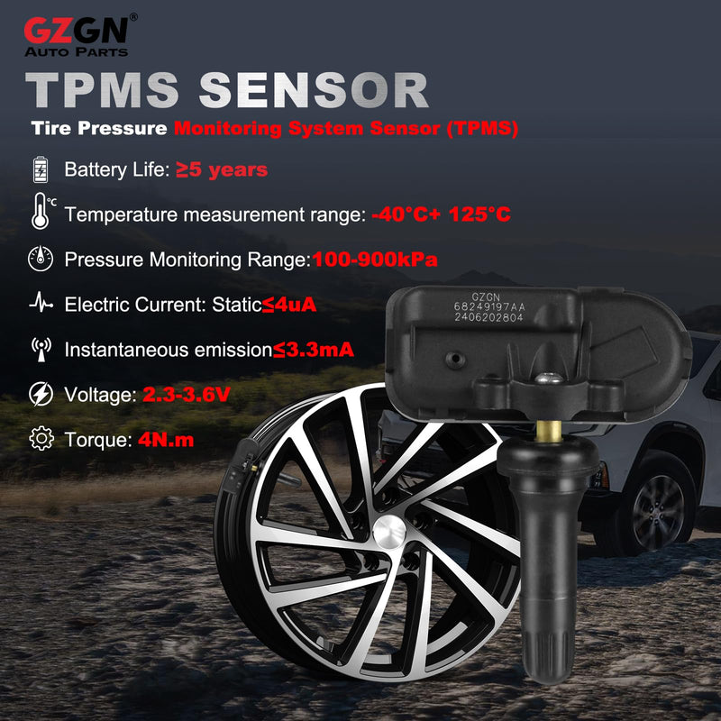 Pre-Programmed TPMS Sensor 13586335 GM 315Mhz Tire Pressure Monitoring Sensor Compatible with Chevy Silverado GMC Cadillac Buick Pontiac Saturn Hummber Saab OE#13598771 13598772 13581558 4 Pack