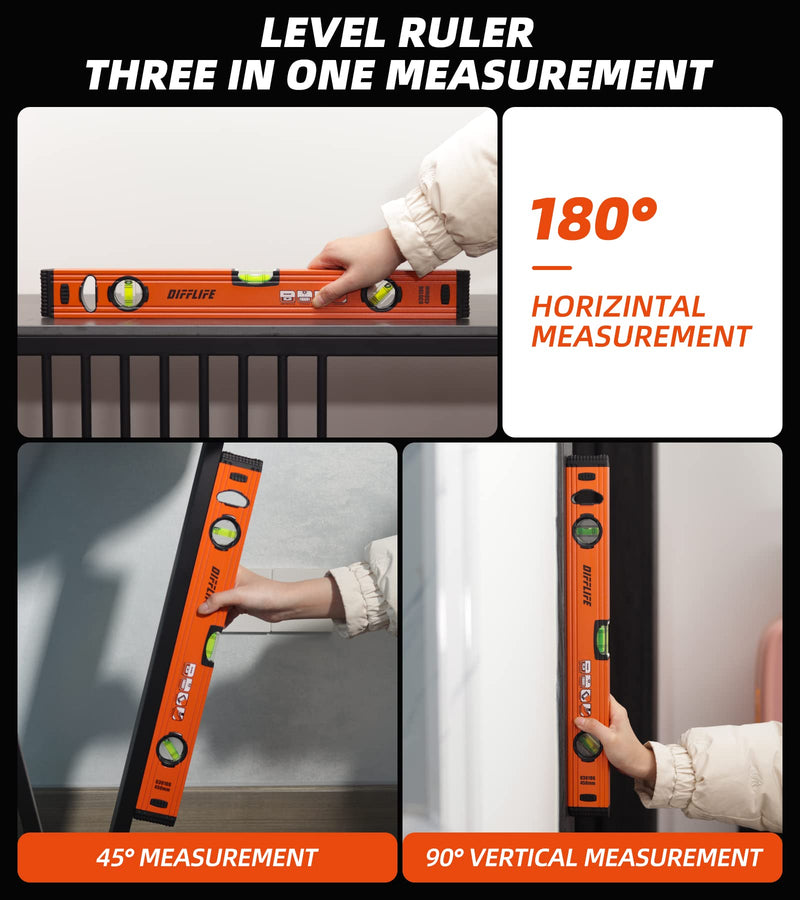 18" Level & Tool Aluminum Reinforced Torpedo Level (18inch) 18inch