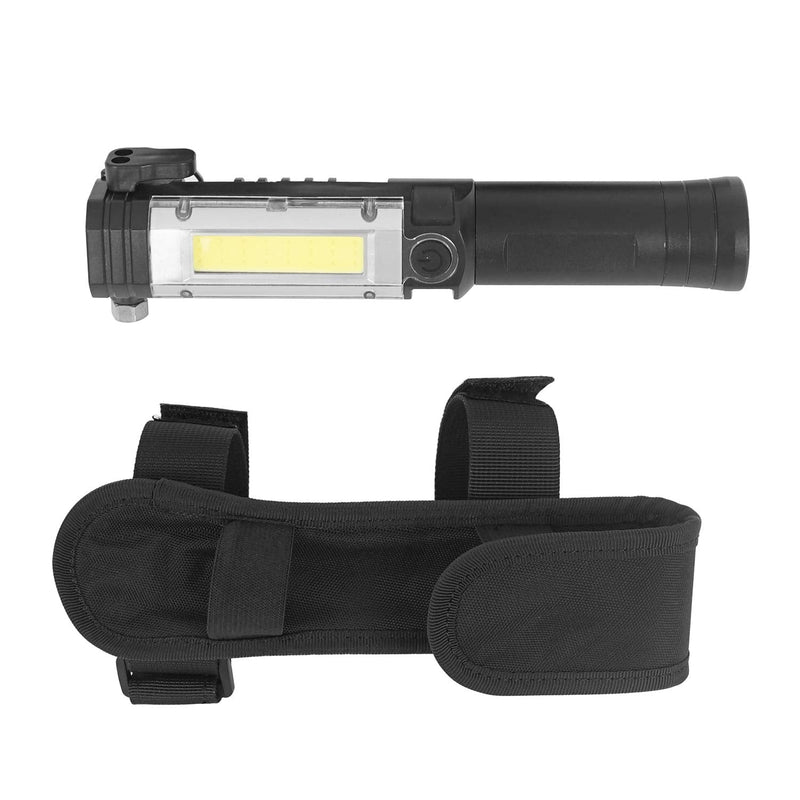 Hooke Road Wrangler Roll Bar Mount Flashlight Holder w/LED Emergency Flashlight for Jeep Wrangler 97-25 TJ JK JL