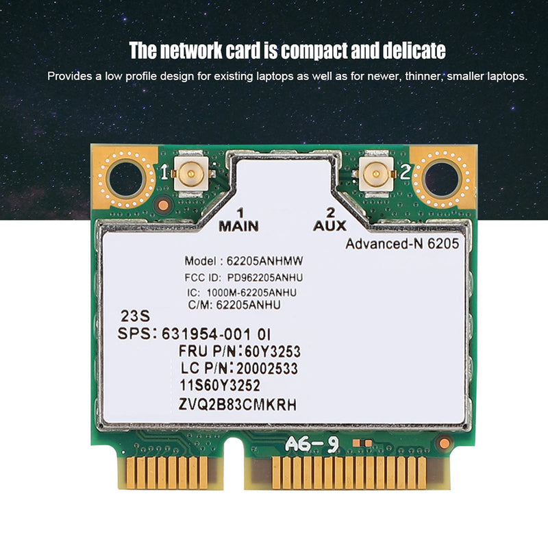 for N 6205 Mini PCI E Network Card 300Mbps 2.4G 5G Band for T420 T420S T420i T430 T430S T430SI T520I T520 T520 T530 T530i X220 X220s X220i for Card