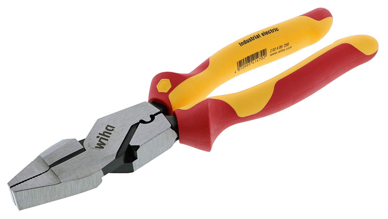 Wiha 32948 Insulated Industrial NE Style Lineman’s Pliers with Crimpers 9.5" One Size
