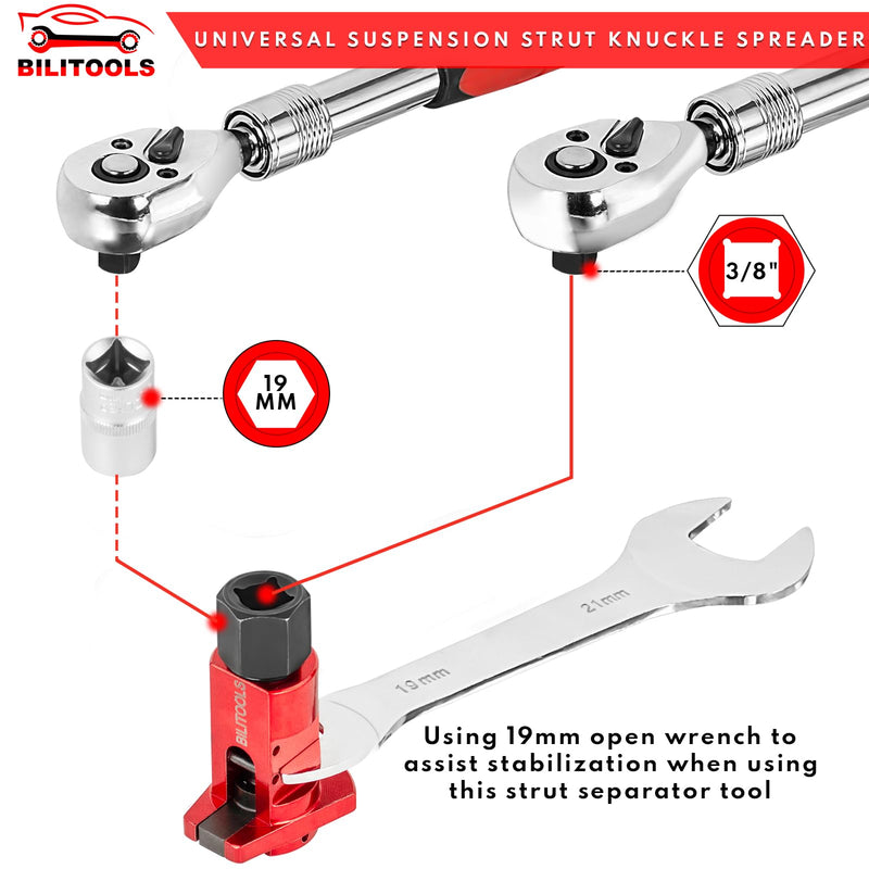 BILITOOLS Strut Spreader Tool Universal Suspension Strut Steering Knuckle Spindle Spreader 5.0 – 10.5 mm Strut Spreader - Universal