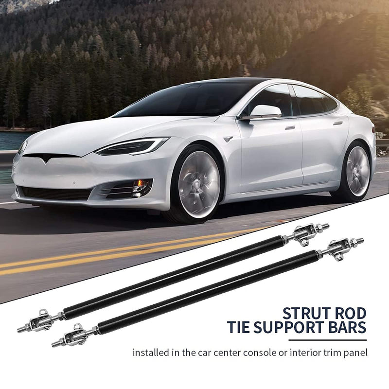 Universal 8"-11" Splitter Strut Rods, Adjustable Black Front Lip Support Rods Front Bumper Strut Rods (2PCS)