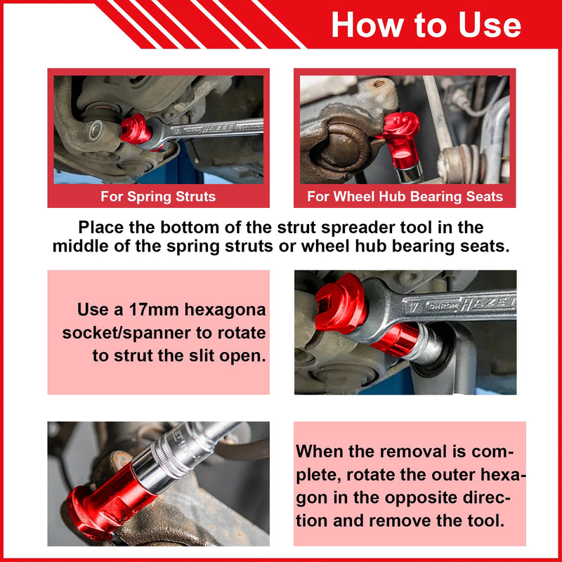 Strut Spreader Tool, Universal Steering Suspension Strut Knuckle Spreader Tool 5-11 mm, Suspension Strut Spreader Socket Tools for Au-di/V-W/B-M-W/Fo-rd/Mi-ni