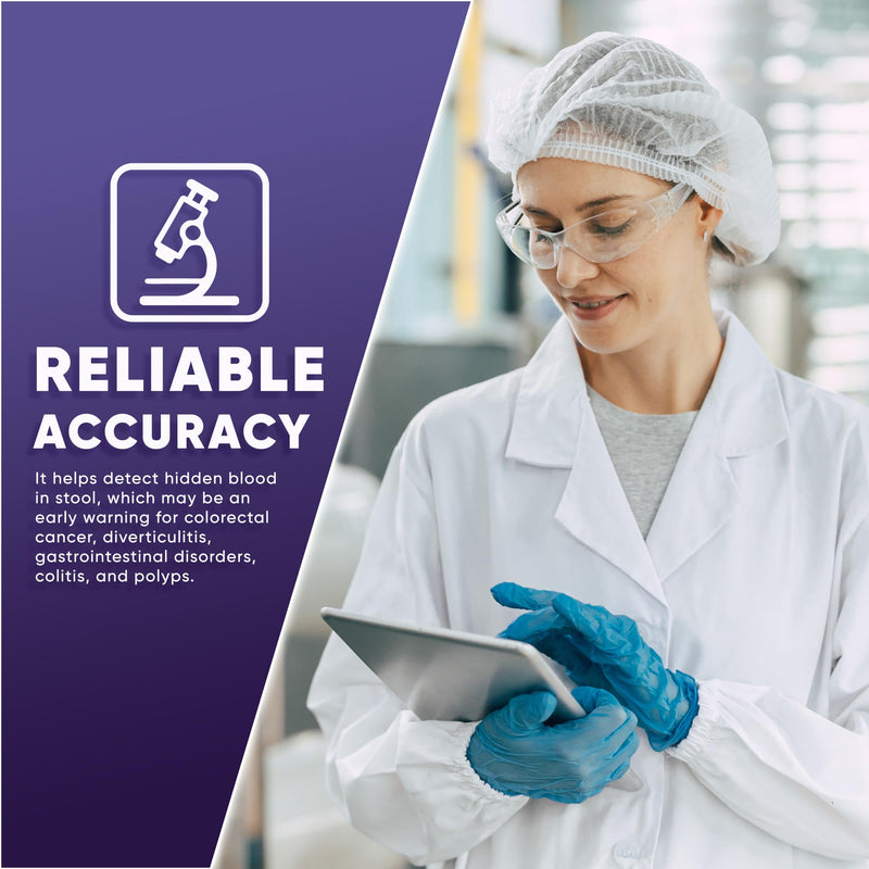 WELLlife iFOB Immunochemical Fecal Occult Blood Test, Colon Screening Test Kit Stool Test at Home Easy to Use, 1 Test Detect Hidden Blood in 10 Minutes FOB Test for Home 1T