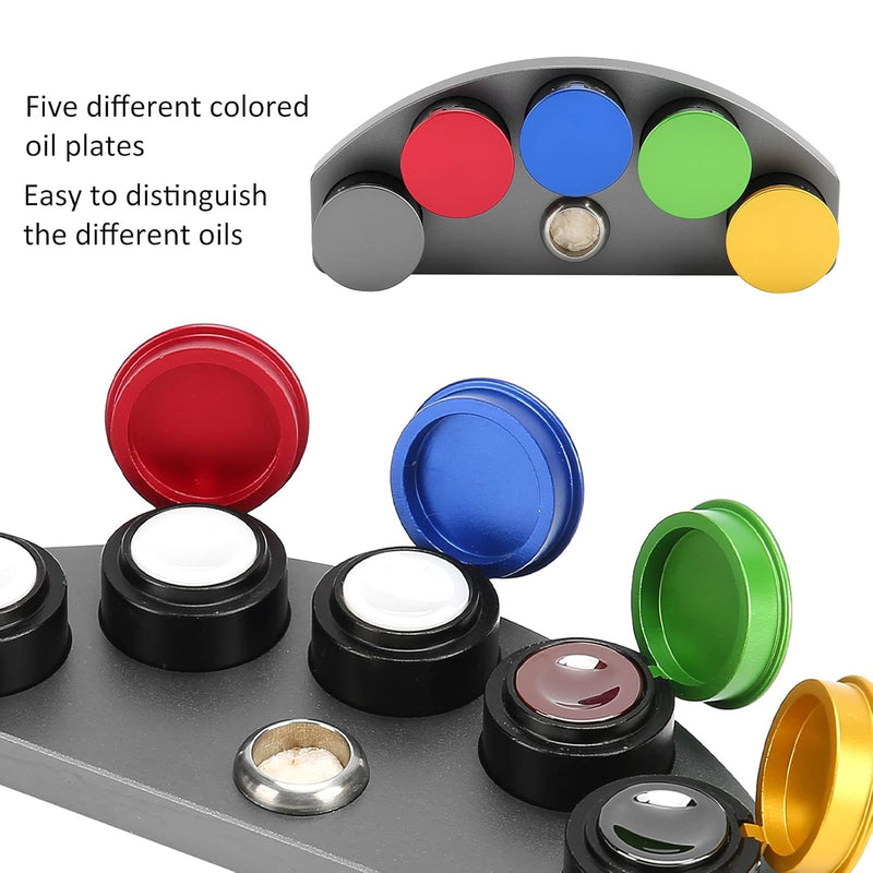 Watch Oiler Dish, 5 Dish Watch Oiler Repair Kit Watch Oil Immersion Tool Cup Oiler Watch Oil Watchmaker Oil Cup Watchmaker Watch Repair Accessories