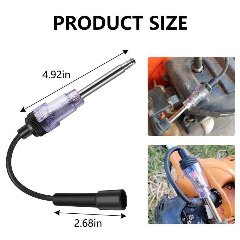 Wuyaoyao Inline Spark Plug Tester, Engine Ignition Tester Straight Boot Ignition Tester, Small Armature Diagnostic Detector Tool for Automotive, Car, Lawnmower, Motorcycles, Internal External Engine