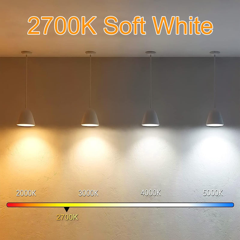 7.3 Inch E26 Led Bulb 6W Dimmable, 2700k Soft White Edison Bulbs 800LM, Equal 80 Watt Tubular T10 T9 Long Clear Glass Light Bulb for Rustic Pendant Pipe Wall Sconces Chandeliers - 4Pack 7.3 Inch 6W (4 Count)